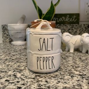 Rae Dunn SALT & PEPPER Stacking Container Set